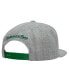 Фото #3 товара Men's Heather Gray Boston Celtics Hardwood Classics 2.0 Snapback Hat