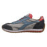 Diadora Equip H Dirty Stone Wash Evo Lace Up Mens Blue, Grey Sneakers Casual Sh