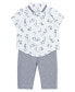 ფოტო #4 პროდუქტის Baby Boys Puppies Button Front Shirt and Pants Set