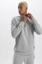 Fit Standart Fit Dik Yaka Sweatshirt A6976ax23au