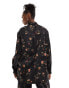 AllSaints Louisa Tanana satin shirt in floral black 36 - фото #4