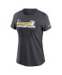 Women's Anthracite Los Angeles Rams Super Bowl LVI Champions T-shirt