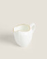 Bone china milk jug with rim