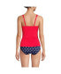 Фото #3 товара Women's Chlorine Resistant Shirred V-neck Tankini Swimsuit Top