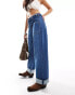 Фото #4 товара Free People mid-rise baggy jeans with front pocket in blue