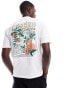 River Island orange back print t-shirt in white