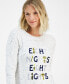 Фото #2 товара Women's Eight Nights Sequined Crewneck Sweater, Created for Macy's