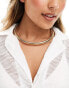 Фото #1 товара ASOS DESIGN torque choker with ribbed design in gold tone