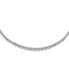 ფოტო #2 პროდუქტის Classic Traditional Bridal Cubic Zirconia Graduated AAA CZ Round Prong Set Statement Tennis Necklace Collar For Women Wedding Prom Silver Plated