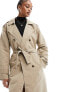 Фото #7 товара Vero Moda Tall longline belted trench coat in stone