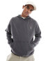 ADPT oversized hoodie with ace of spades back print in washed grey