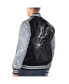 Фото #2 товара Men's Black, Silver San Antonio Spurs Renegade Satin Full-Snap Varsity Jacket