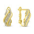 Charming gold-plated earrings with zircons EA136Y