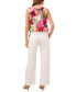 ფოტო #4 პროდუქტის Women's Floral Print Drawstring-Hem Sleeveless Top