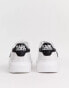 Фото #4 товара Karl Lagerfeld Kapri Ikonic white leather platform sole trainers with black trim