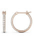ფოტო #1 პროდუქტის Moissanite Hoop Earrings 3/8 ct. t.w. Diamond Equivalent in 14k White Gold or Rose Gold