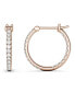 Фото #1 товара Moissanite Hoop Earrings 3/8 ct. t.w. Diamond Equivalent in 14k White Gold or Rose Gold