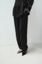 Striped jacquard trousers