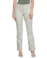 ფოტო #1 პროდუქტის Women's Suede Paisley Bootcut-Leg Pants