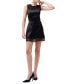 Women's Structured Satin Mini Skirt