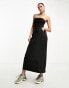 Фото #1 товара COLLUSION co-ord tailored split back maxi skirt in black pinstripe