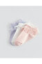 Фото #1 товара LCW baby Baskılı Kız Bebek Patik Çorap 3'lü