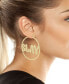 Фото #4 товара Gold Slay Hoop Earrings