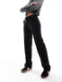 Фото #3 товара ONLY mid rise straight leg trouser in black