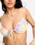 Фото #2 товара Miss Selfridge cup detail blurred floral bikini top