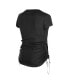 ფოტო #3 პროდუქტის Women's Black Las Vegas Raiders Ruched Side T-Shirt