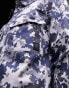 Topman camo print overshirt in blue Blau/Tarnfarben, XS - Chest 36 - фото #4