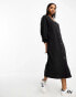 Vero Moda button through maxi cardigan dress in black