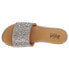Фото #4 товара Corkys Pizzazz Rhinestone Flat Slide Womens Silver Casual Sandals 81-0021-CLJW