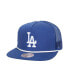 Фото #1 товара Mitchell Ness Men's Royal Los Angeles Dodgers Rope Trucker Snapback Hat