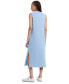 ფოტო #2 პროდუქტის Women's Cotton Logo Badge Midi Tank Dress