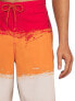 George Board Short Men's Large Red Orange Stretch Drawstring Mid-Rise 9" Inseam