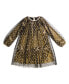 Фото #1 товара Платье для малышей IMOGA Collection Rosaline FW23 черное, плиссированное из сетки и металлической ткани