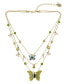 Фото #1 товара Faux Stone Butterfly Layered Necklace