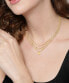 Fashion gold plated necklace with Iris crystals 1580334
