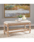 Фото #3 товара Moultrie Linen and Fir Wood Upholstered Bench