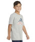 ფოტო #3 პროდუქტის Big Boys Short-Sleeve USA Heather Graphic T-Shirt