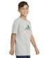 Big Boys Short-Sleeve USA Heather Graphic T-Shirt