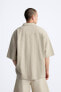 Фото #3 товара Куртка-рубашка ZARA из льна и хлопка