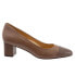 Фото #1 товара Trotters Kiki T1957-104 Womens Brown Narrow Leather Pumps Heels Shoes 11