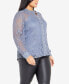 Фото #3 товара Plus Size Jade Lace Long Sleeve Shirt Top