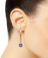 ფოტო #2 პროდუქტის Amethyst Curb Link Chain Drop Earrings (4 ct. t.w.) in 14k Gold-Plated Sterling Silver