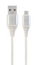 Фото #1 товара Gembird Cablexpert CC-USB2B-AMMBM-2M-BW2 - 2 m - USB A - Micro-USB B - USB 2.0 - 480 Mbit/s - White