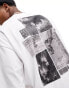 Фото #4 товара ASOS DESIGN oversized t-shirt with photographic back print in white