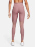 Nike Running Fast Dri-Fit mid rise leggings in smokey mauve