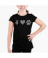 ფოტო #1 პროდუქტის Big Girl's Word Art T-shirt - Peace Love Dogs